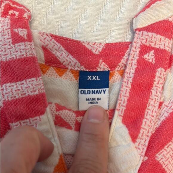 Old Navy Pink and Orange Geometric Blouse Size XXL - Picture 7 of 10